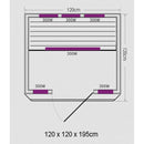Sauna Carmen 2 120x120x195cm 1800W 2 persoons infrarood