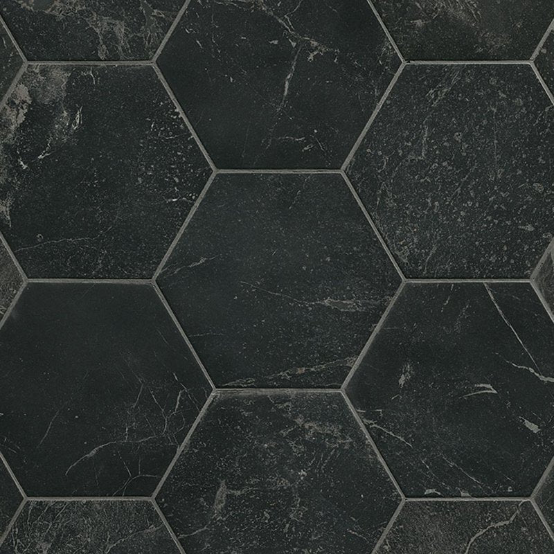 Tegel Hexagon Roma Grafite mat 21,6x25