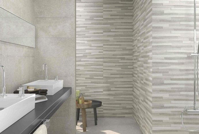 Tegel Pierre Grey Decor 30x60 cm Grijs Wand