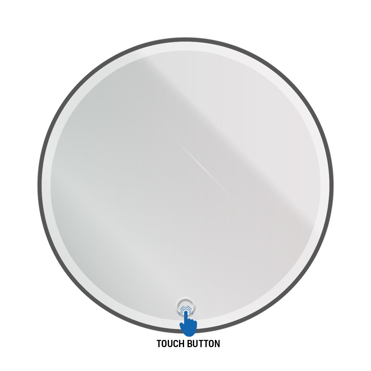 Badkamer spiegel LED-verlichting met zwarte rand Aloni