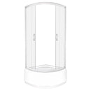 Douchecabine 90x90 kwartrond incl. hoge douchebak Kerra Lava