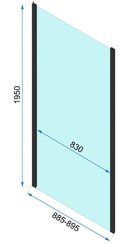 Douchecabine mat zwart met draaideur Rapid Swing