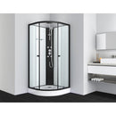 Complete douchecabine 90x90x215 kwartrond mat zwart kitvrij Reload