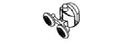 Onderste dubbele boven rollers tbv Sanotechnik douchecabines
