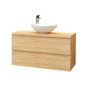 Wastafel onderkast Sally 100x45 2 laden greeploos softclose