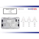 Whirlpool buitenbad 205x130x70cm Sanotechnik Modena wit grijs 3-persoons