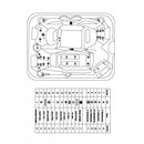 Buitenbad 210x160x80cm Diablo met whirlpool 3 persoons