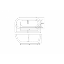 Vrijstaand bad 170x75x60cm Sanotechnik Sydney