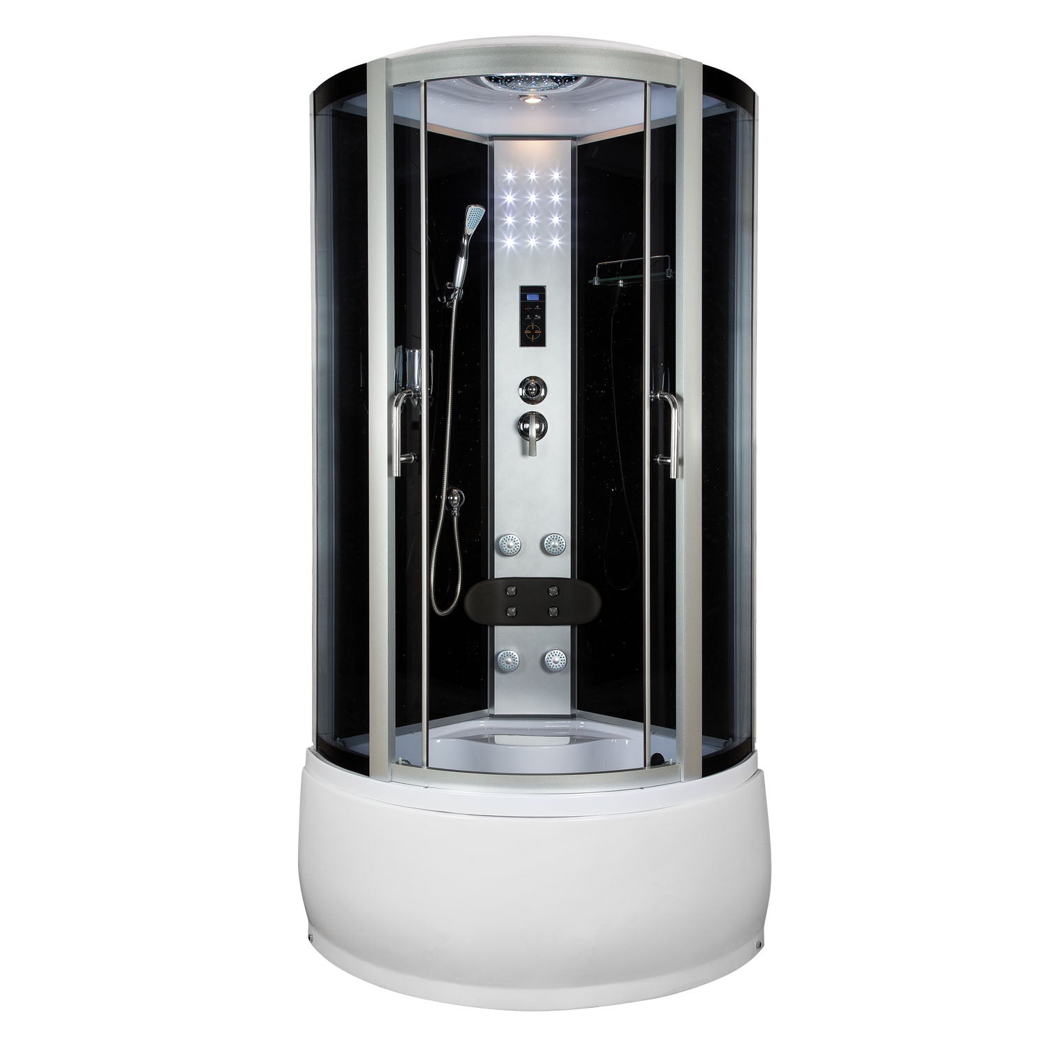 Gesloten douchecabine 1/4 rond 90x90 Silver Diamond
