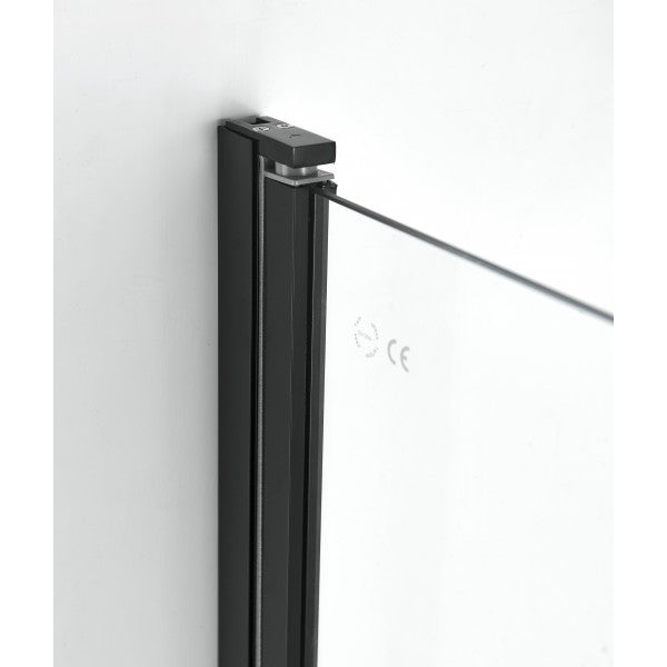 Zijwand 80x195 Sanotechnik Elite mat zwart profiel