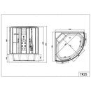 Gesloten douchecabine douchebad 130x130X228 Sanotechnik Cuba