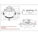 Whirpool hoekbad 157x157x66 Hydrosan Orino met ozon