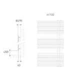 Elektrische badkamer radiator E-Wien Wit