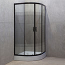 Douchecabine Xenia Black 80x80x195 incl. douchebak zwart decor