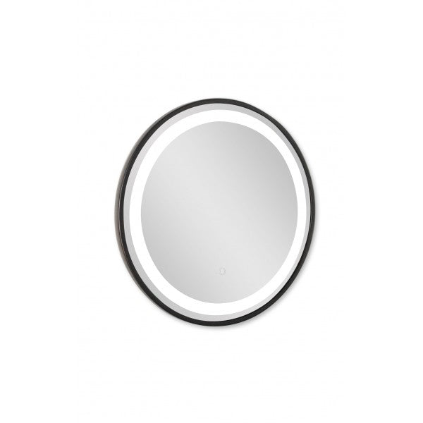 Badkamer LED-spiegel rond 60 SOHO black mat zwart