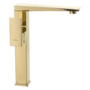 Hoge wastafelkraan Rea Levi, draaibare uitloop mat zwart/Goud