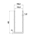 Verbredingsprofiel Altis Line zwart 10mm