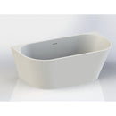 Ligbad Arcqua Pinto Back to wall Half Vrijstaand