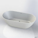 Vrijstaand ligbad 165x85 Cusco Cast Marble mat wit