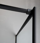 Inloopdouche douchewand 70x200 Cure Black mat zwart met anti-kalk coating