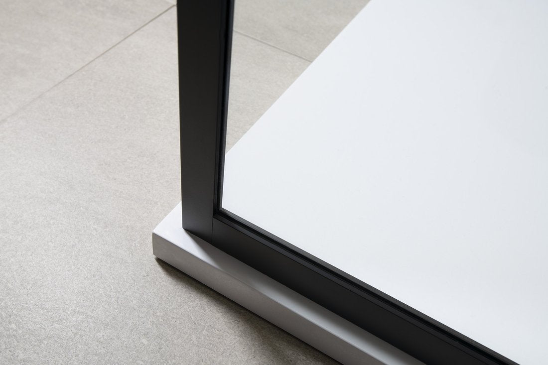 Inloopdouche douchewand 100x200 Cure Mat Zwart zwart met anti-kalk coating