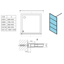 Inloopdouche douchewand 70x200 Cure Black mat zwart met anti-kalk coating