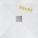 Douchebak 90x90 Rock White mineraalmarmer steenlook