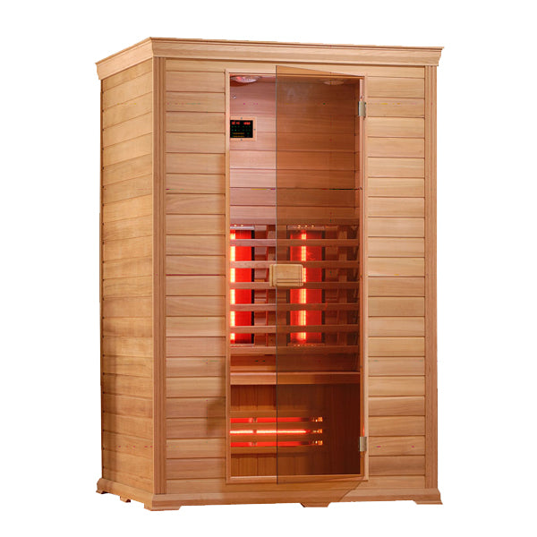 Sauna Classico 130x100x190cm 2100 Watt met lichttherapie 2 persoons infrarood