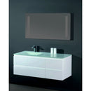 Badkamermeubel softclose hoogglans wit greeploos (70 en 100cm)