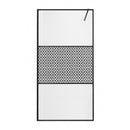 Inloopdouche douchewand mat zwart + decor Sanotechnik Donau