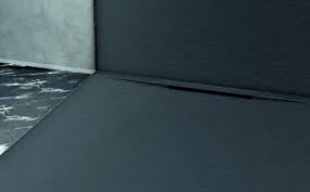 Douchebak Fiora Limite 180 x 100 x 3.8 cm Zwart