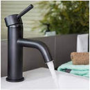 Lage wastafelkraan mat zwart Rea Lungo