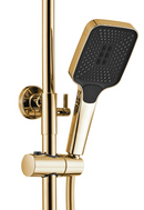 Opbouw doucheset goud / mat zwart met planchet Rea Rob