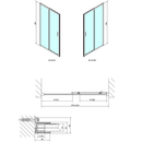 Schuif Douche Nisdeur Easyline 6mm Veiligheidsglas (100-160cm)