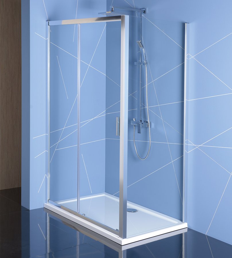 Hoek douchecabine Easy Line 6mm veiligheidsglas chroom 140cm