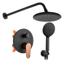 Inbouw doucheset met inbouwdeel Rea Mild mat zwart/rose goud