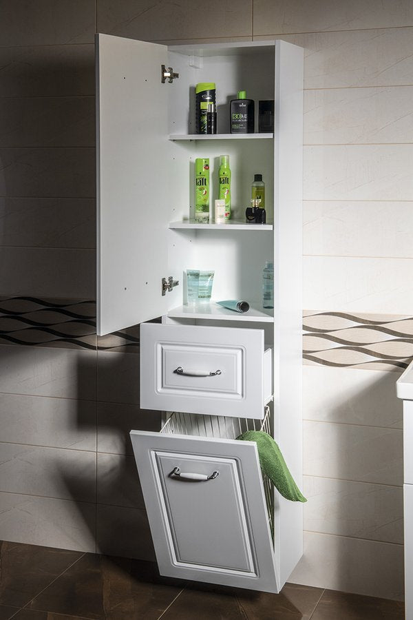 Kolomkast Aqualine Favolo hoge met wasmand 40 x 31 x 184