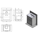 Retro wastafel onderkast Favolo mat wit Diverse afmetingen