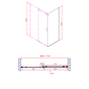 Dragon douche nis schuifdeur 150x200cm (verstelbaar 142-151cm) met antikalk coating