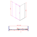 Douchecabine Dragon 160x90 rechthoek omkeerbaar met antikalk coating