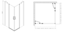 Rechthoek douchecabine hoek instap antikalk One L/R