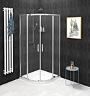 Douchecabine 100x100 Sigma Simply Quadrant R550 helder veiligheidsglas 6mm chroom