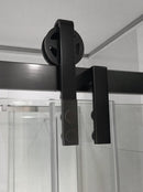 Douche schuifdeur 120cm mat zwart profiel Volcano antikalk