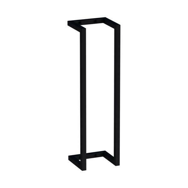 Handdoekhouder staal mat zwart 60x15x15cm