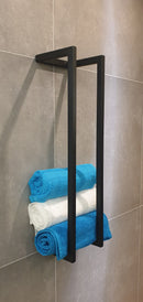 Luzi Handdoekhouder staal Geborsteld Goud 60x15x15cm