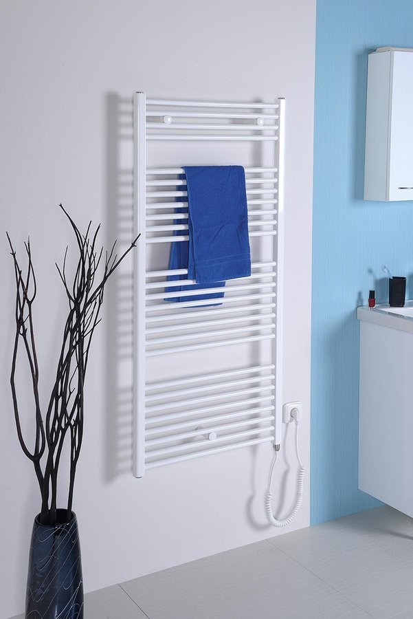 Electrische handdoek radiator recht Direct-E wit