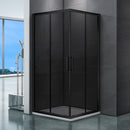 Douchecabine Luzi Black vierkant 90x90x190 hoekinstap zwart