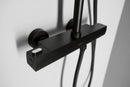 Opbouw doucheset met thermostatische douchekraan mat zwart Sapho Dark