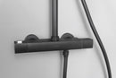 Opbouw doucheset met thermostatische douchekraan mat zwart Sapho Dark