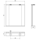 Spiegel 60x70x12 met LED licht en planchet Korin